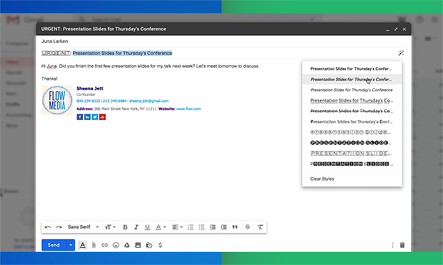 Formatted Email Subject Lines by cloudHQ gallery image