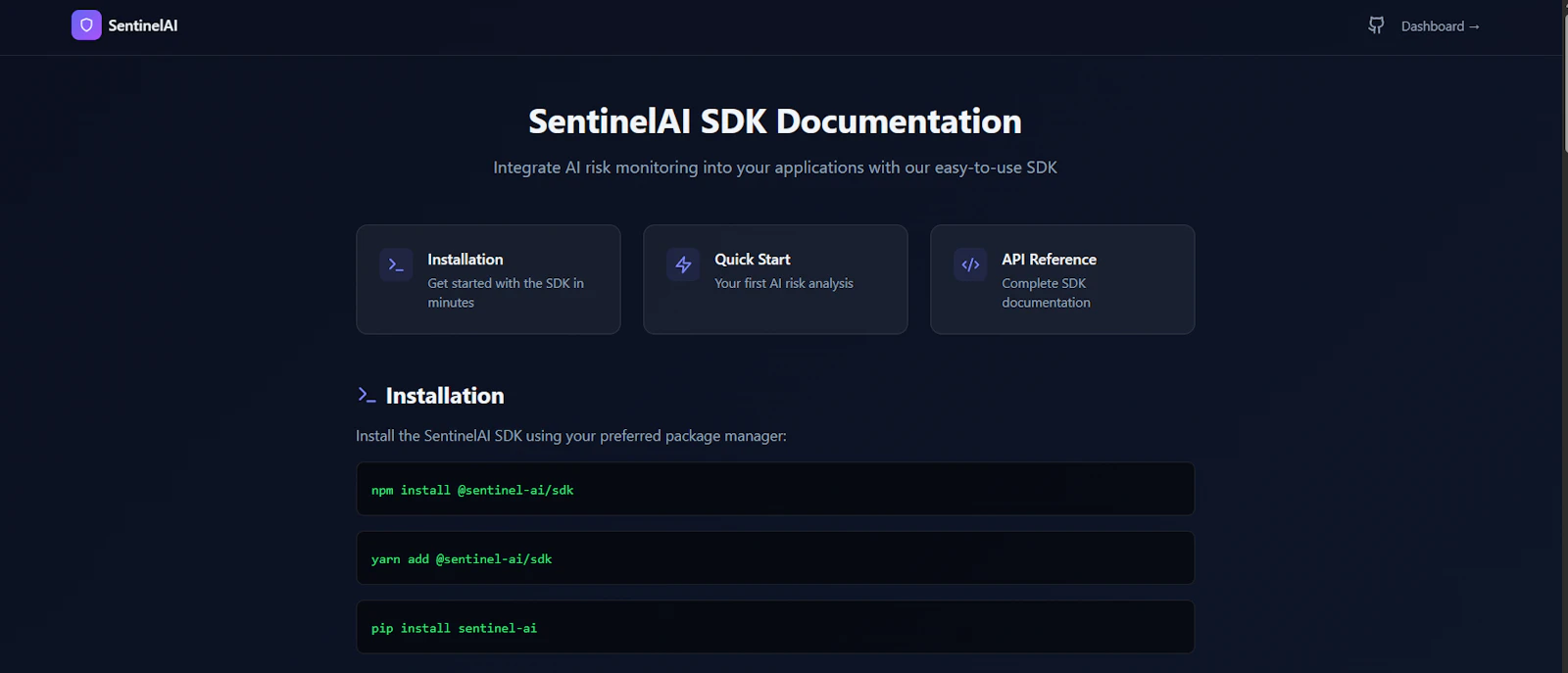 Sentinel AI screenshot 1