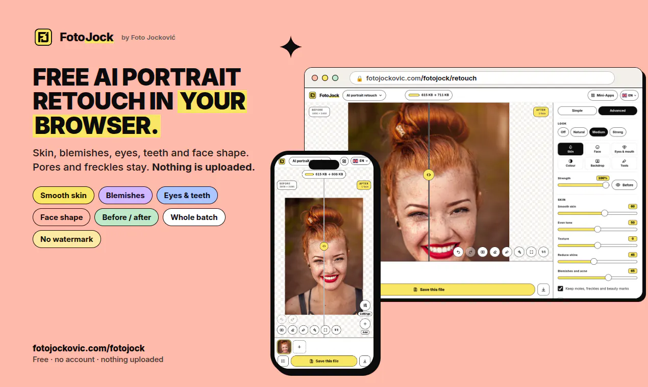 FotoJock: Portrait Retouch & 100+ Tools gallery image