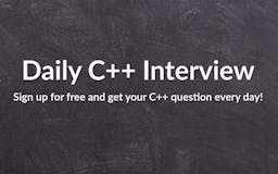 Daily C++ Interview media 1