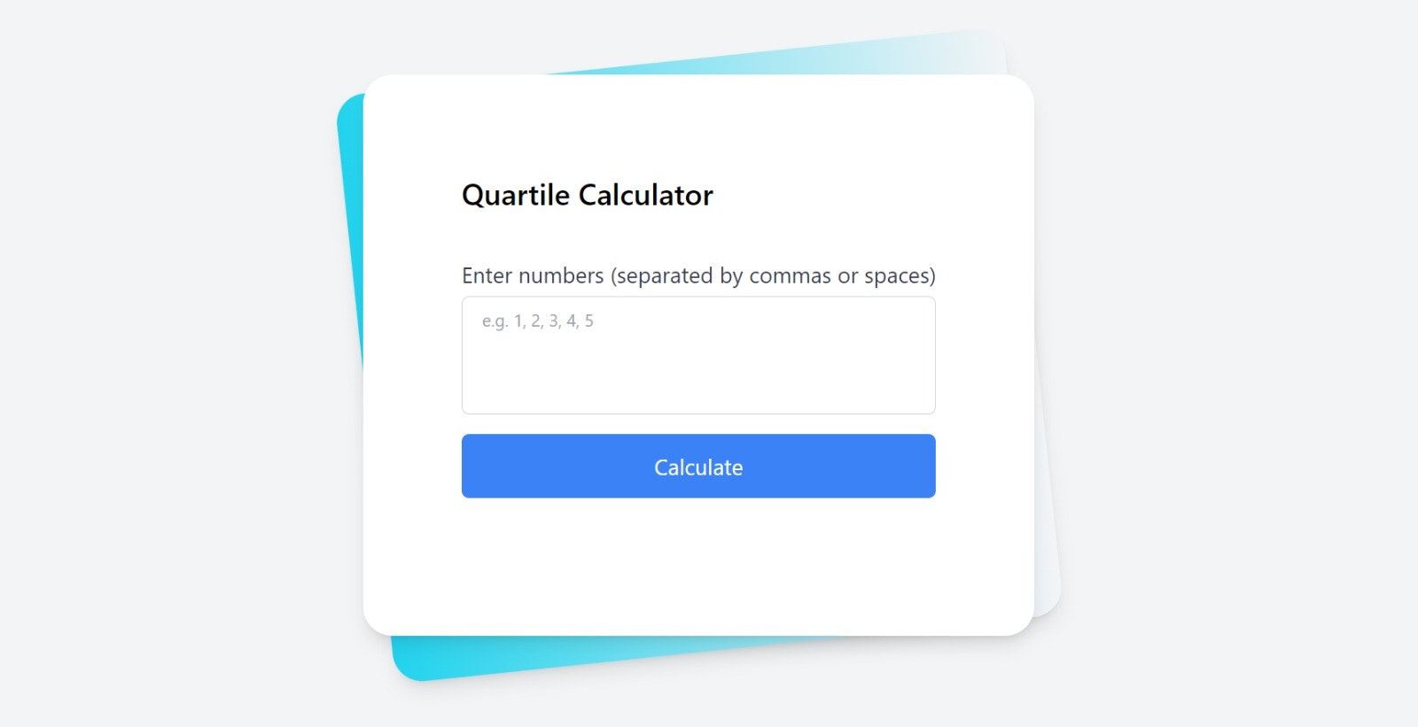 Calculatrice de quartile media 1
