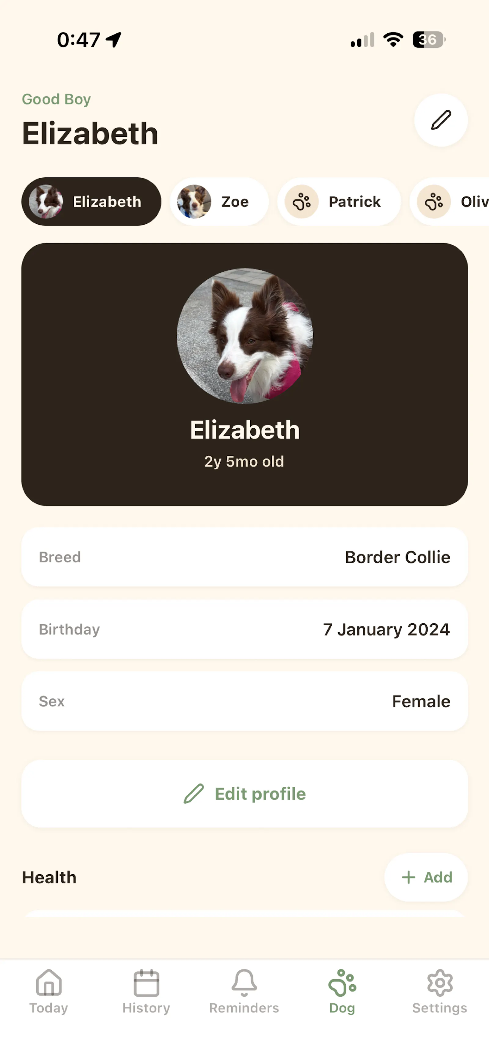 Good Boy - Dog Care Tracker screenshot 1