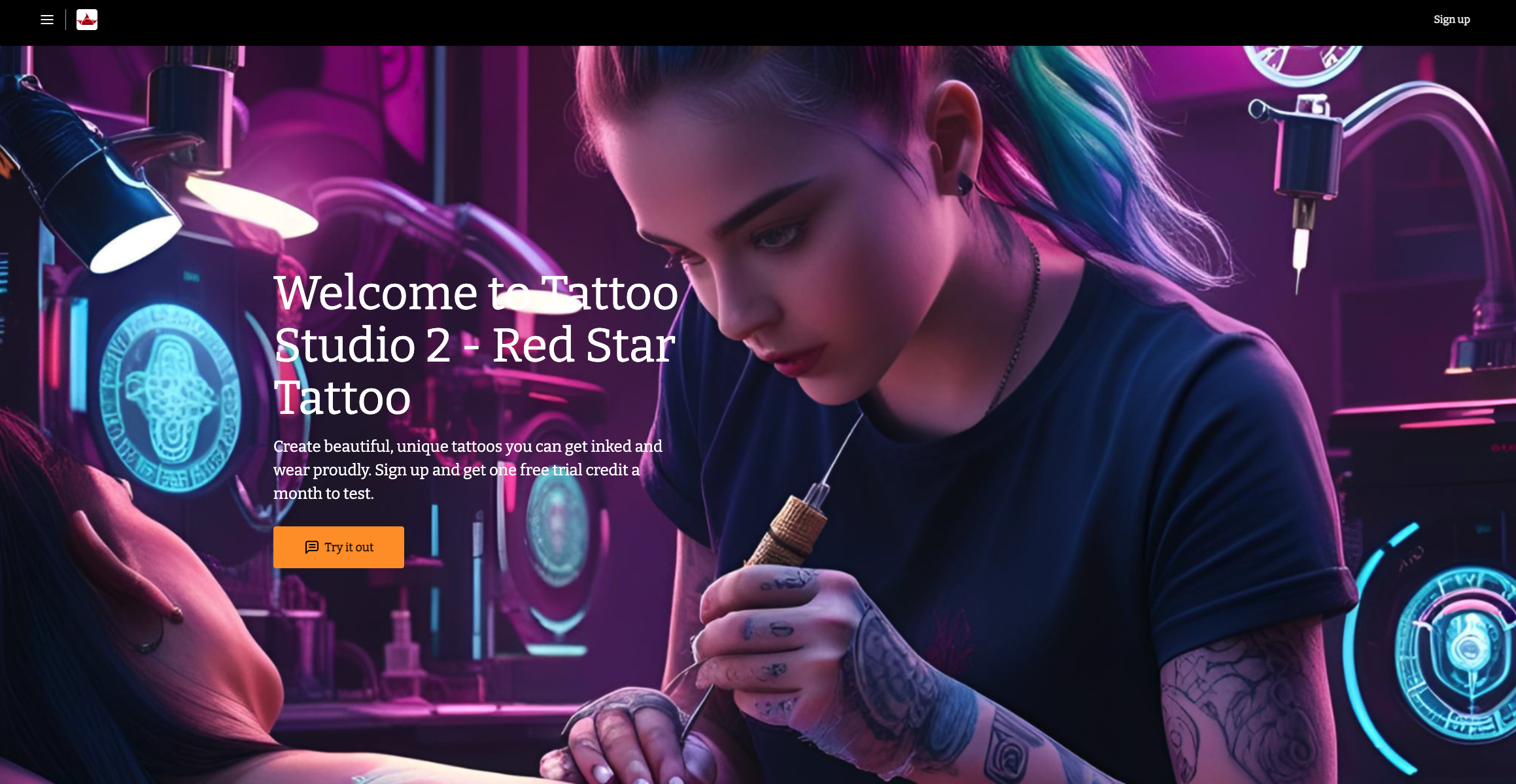 AI TATTOO ARTIST 2 - REDSTARTATTOO.COM gallery image