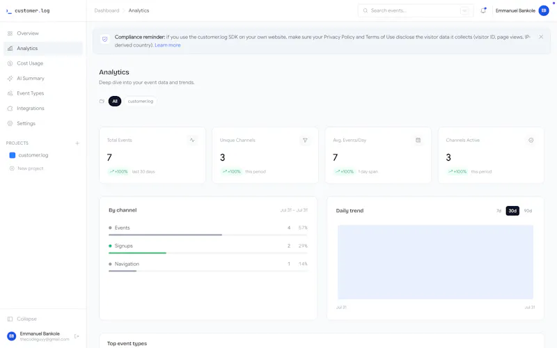 customer.log screenshot 3