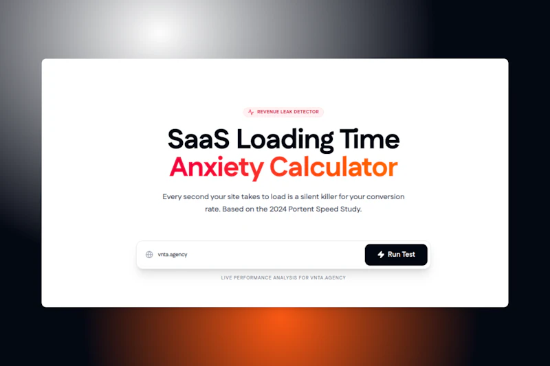 SaaS Loading Time Anxiety Calculator screenshot 1