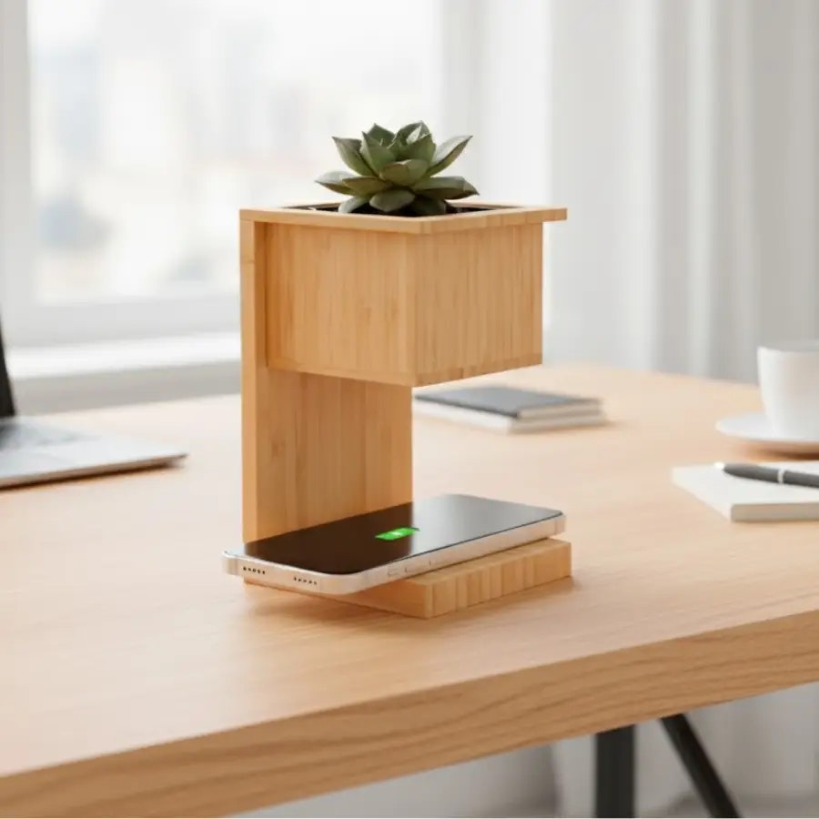 Alder Wireless Charger with Planter logo - Product Hunt launch