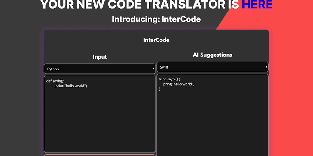InterCode: Translate your code faster easier than ever! | Product Hunt