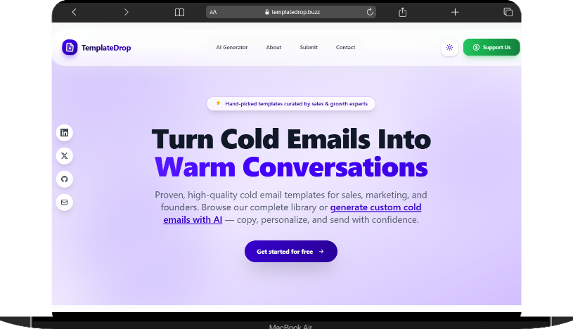 TemplateDrop - Screenshot 2 showing product features and functionality