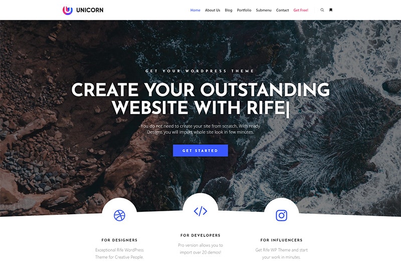 Rife WordPress Theme gallery image