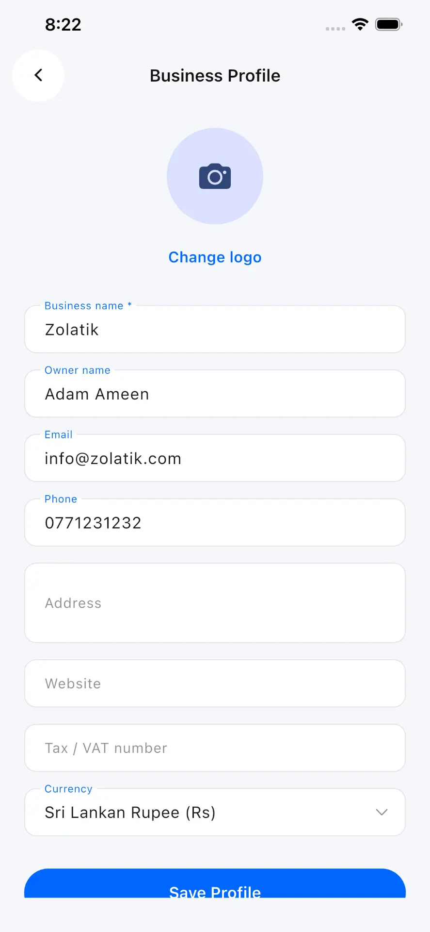 Blue Invoice gallery image