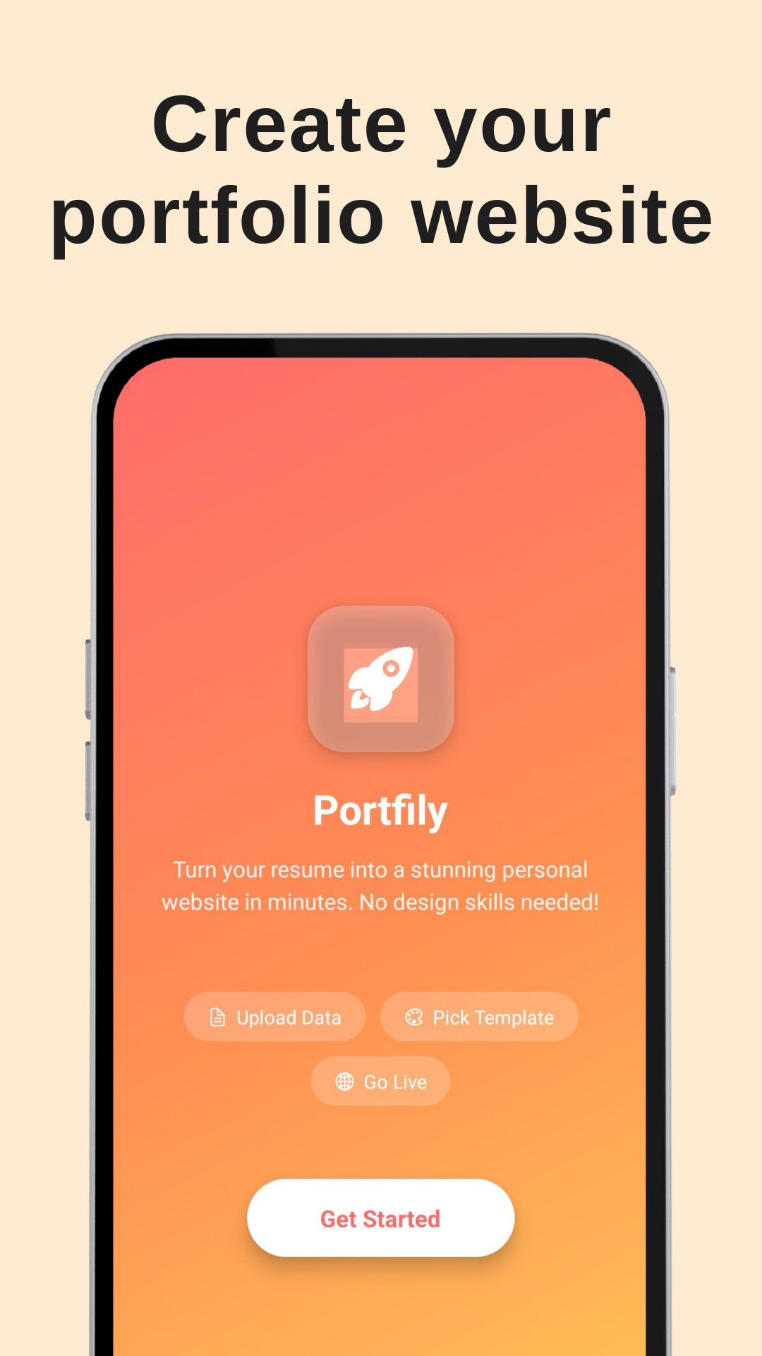 Portfily AI - Main product screenshot demonstrating key features and user interface