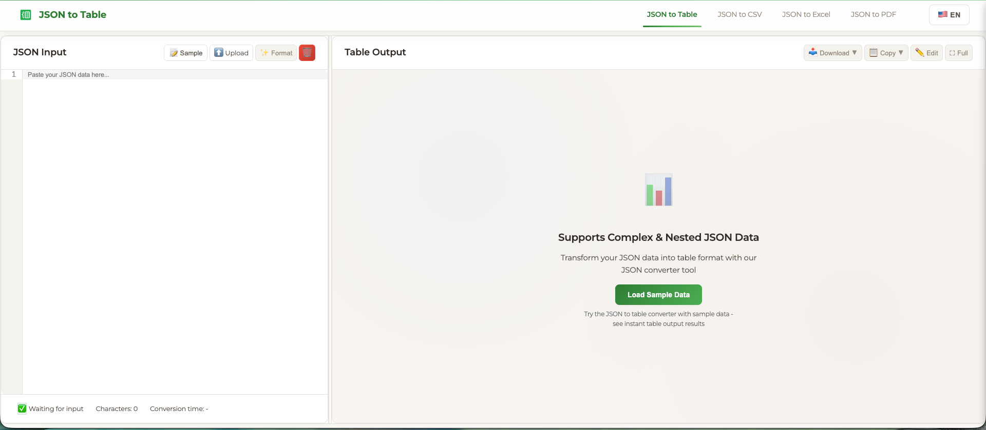 JSON to Table - Screenshot 3 showing product features and functionality