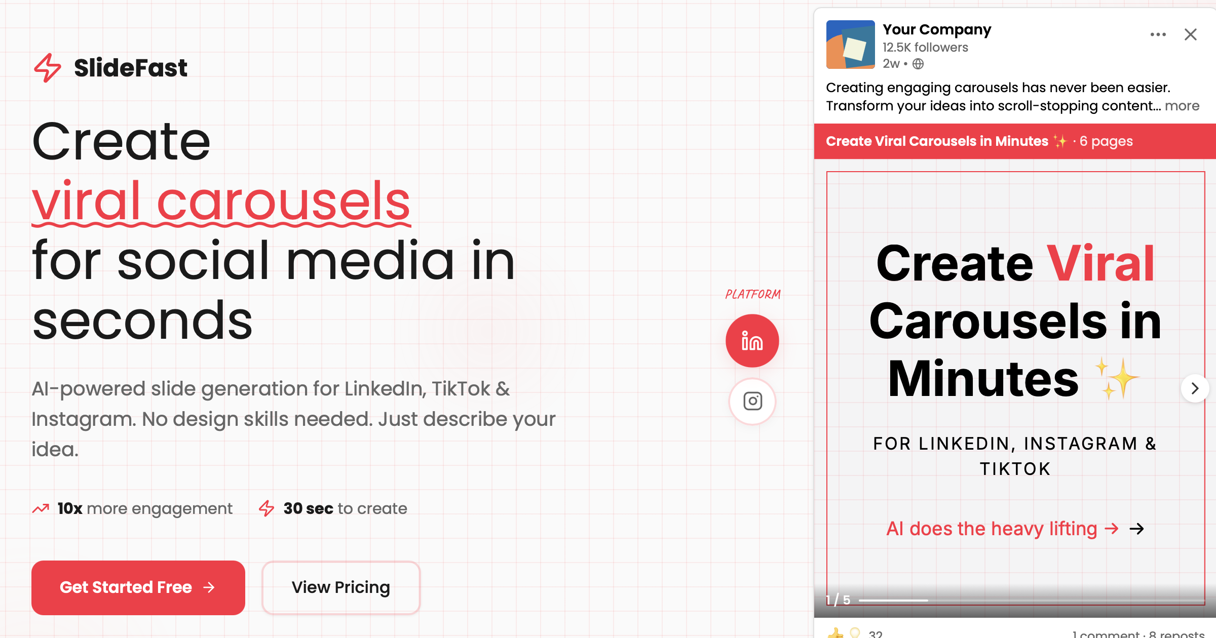 SlideFast - Main product screenshot demonstrating key features and user interface