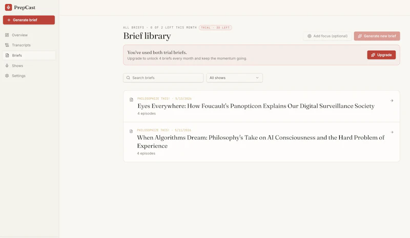 PrepCast screenshot 3