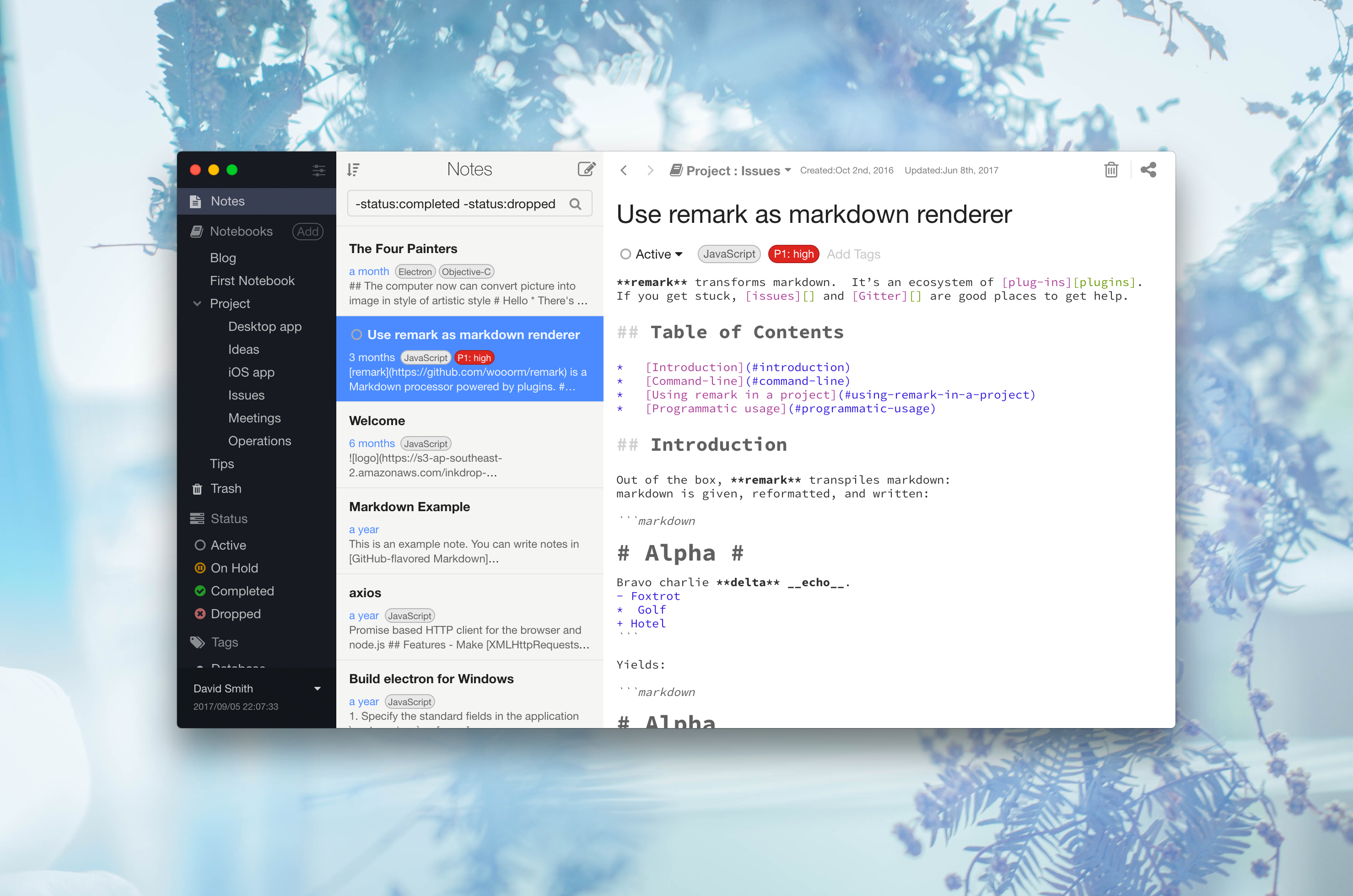 Inkdrop gallery image