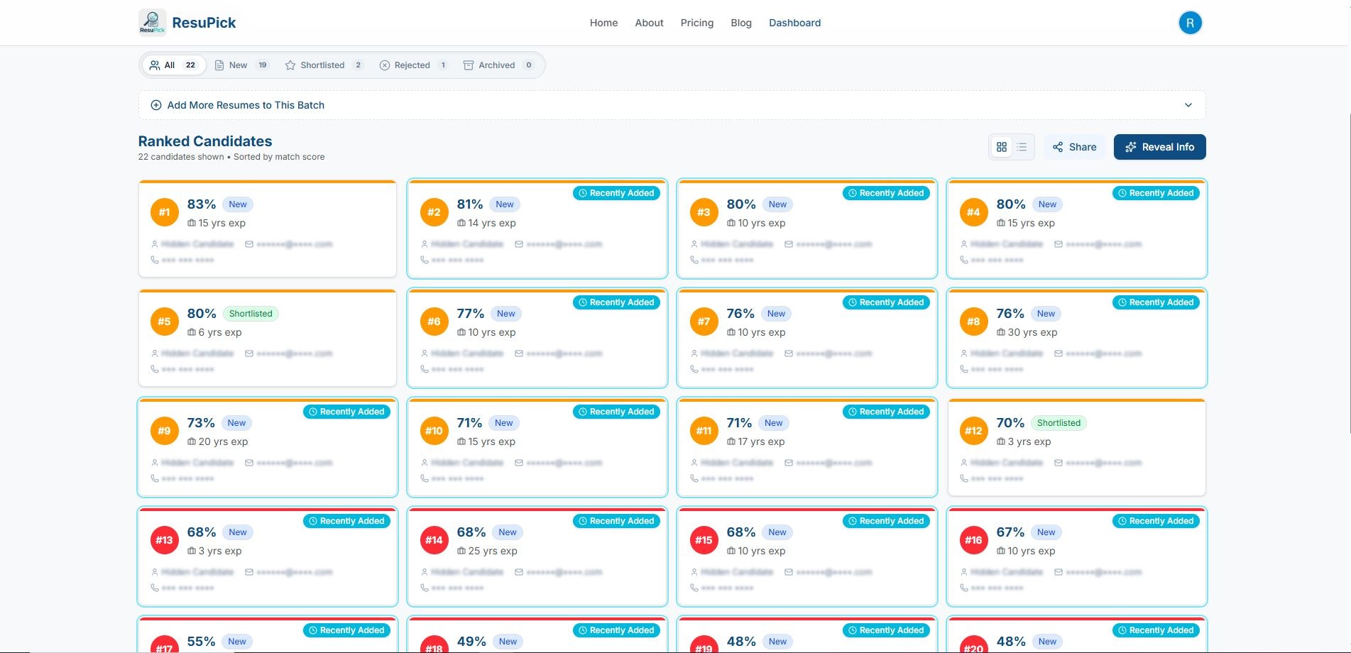 ResuPick - Screenshot 5 showing product features and functionality