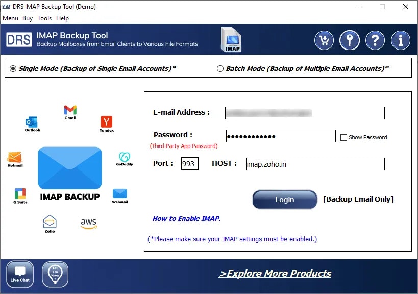 Ferramenta de backup IMAP migreeMails media 1