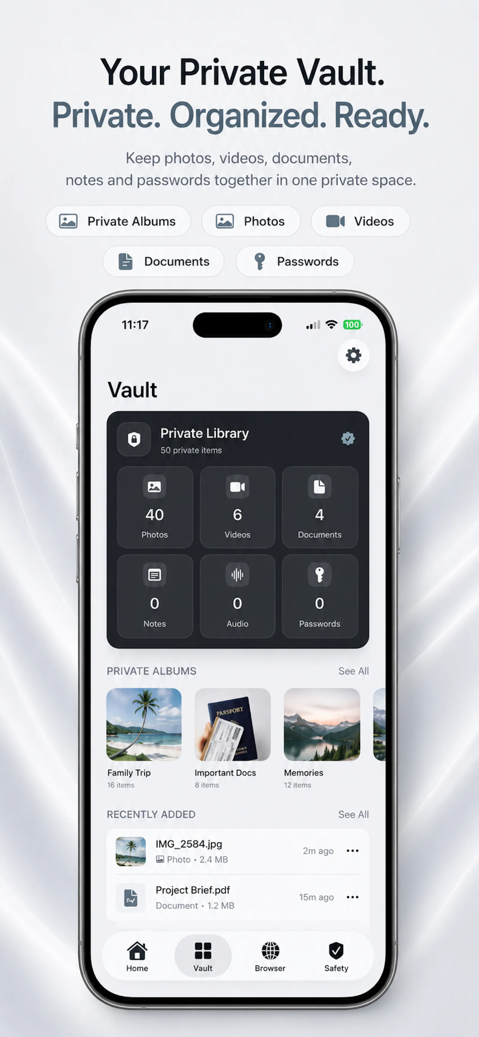 iPrivate Data - Secret Vault screenshot 1