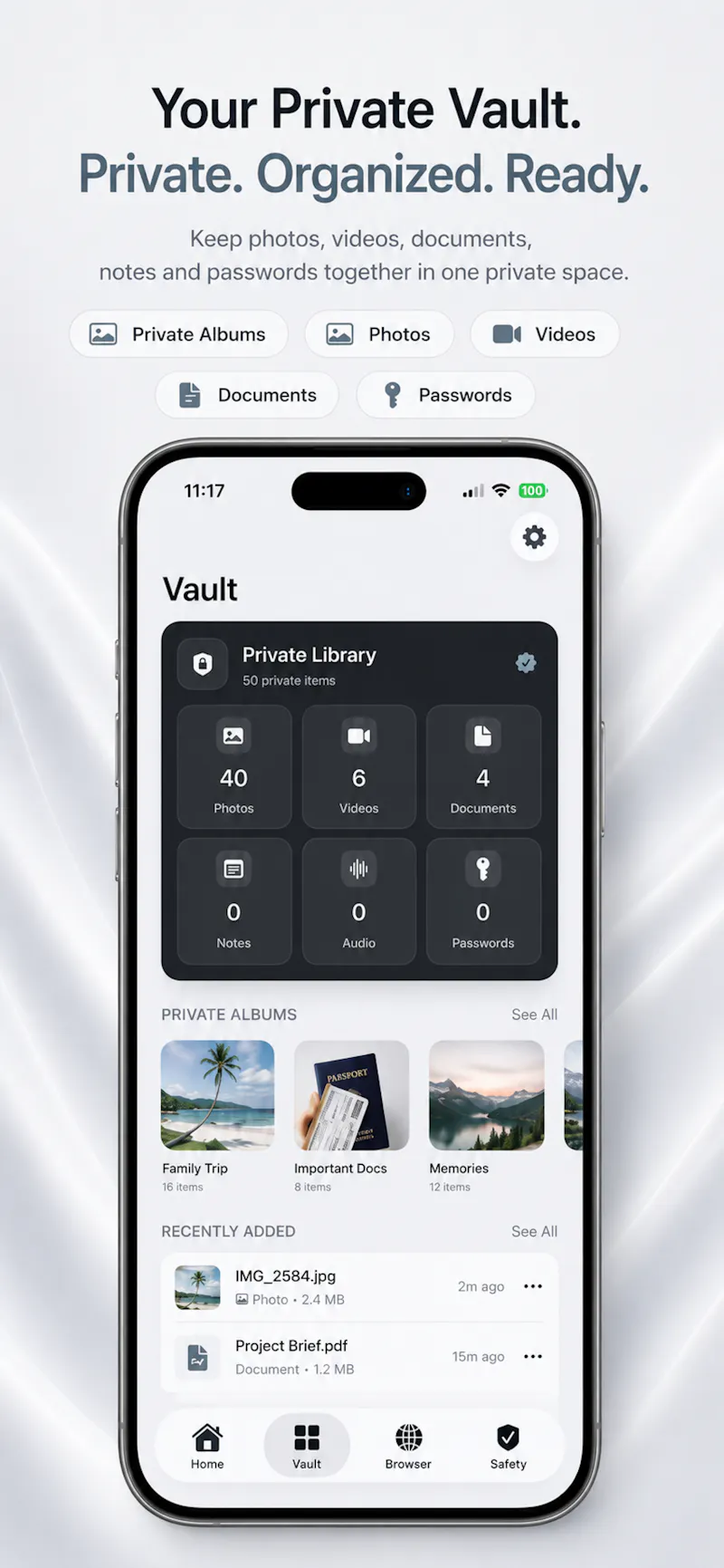 iPrivate Data - Secret Vault screenshot 1