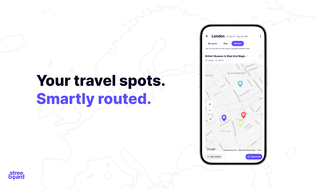 Streeboard - Smart travel routes builder screenshot