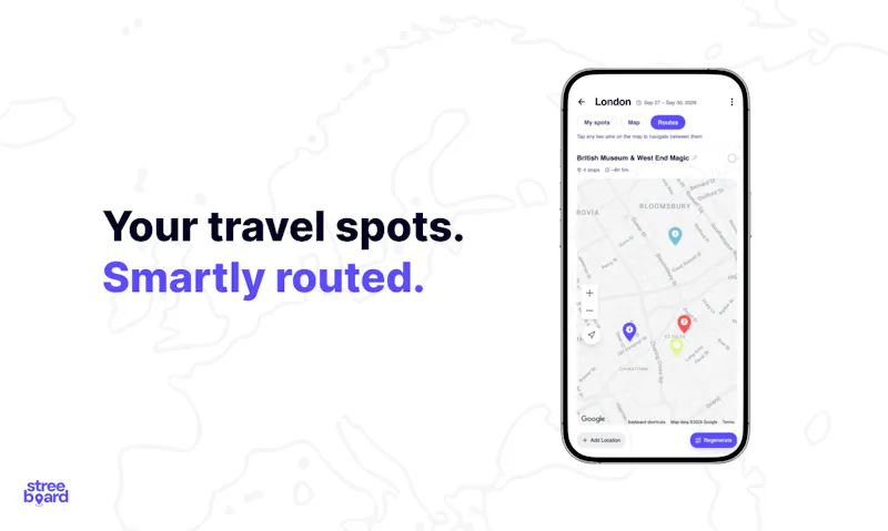 Streeboard - Smart travel routes builder screenshot 1