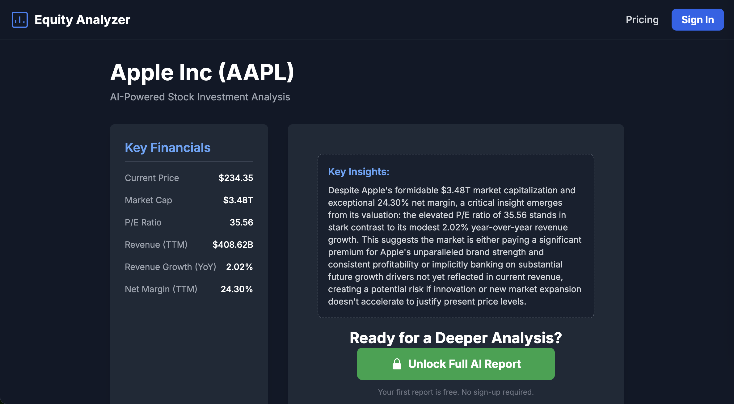 Equity Analyzer gallery image