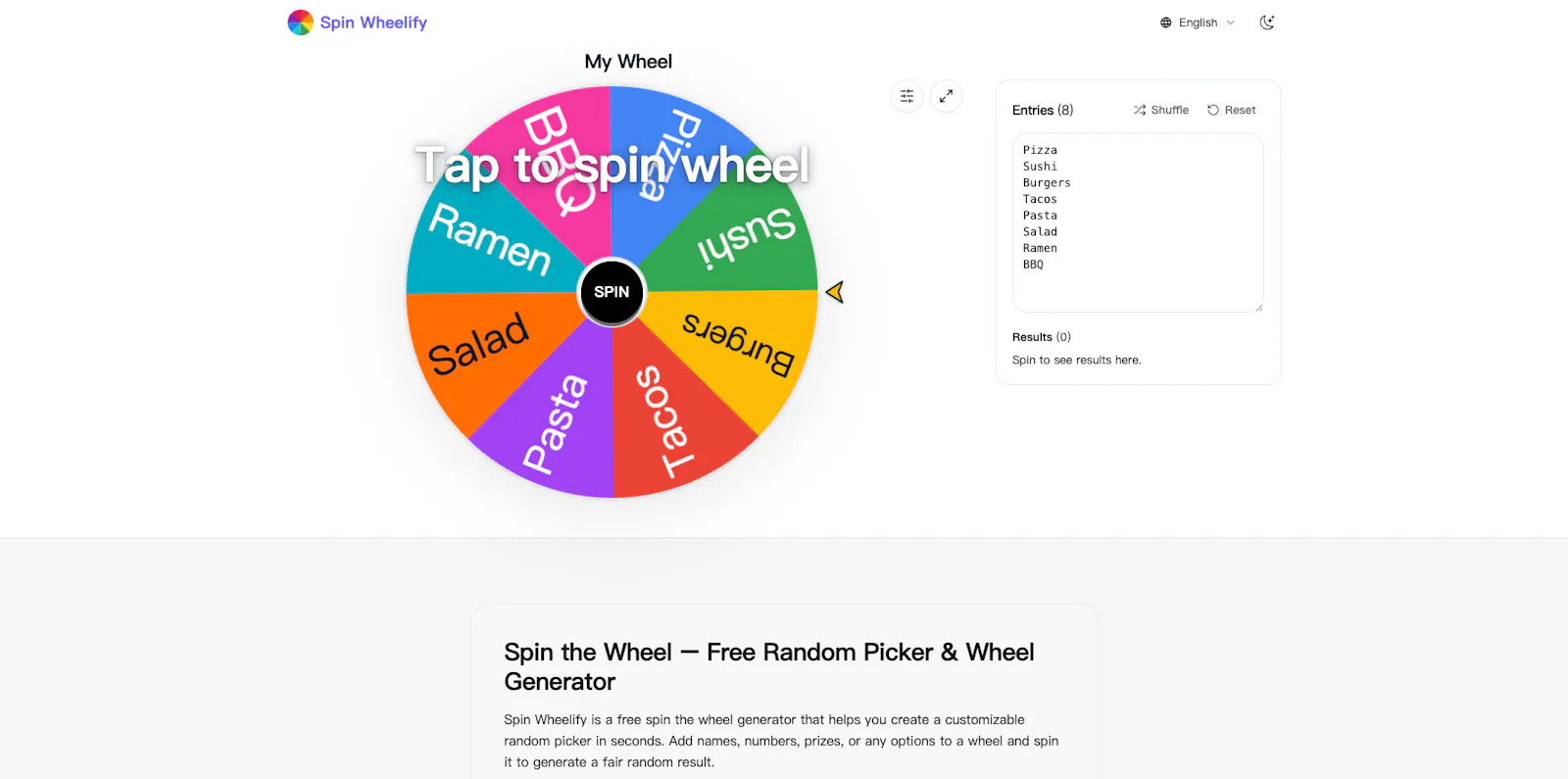 Spin Wheelify screenshot 1