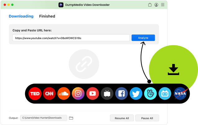 Trình tải xuống video DumpMedia media 5
