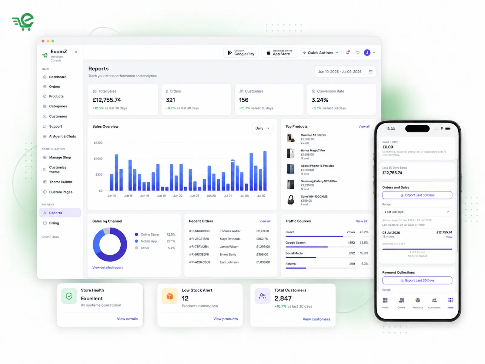 Ecomz AI Multi-Tenant SAAS Store Builder screenshot 33