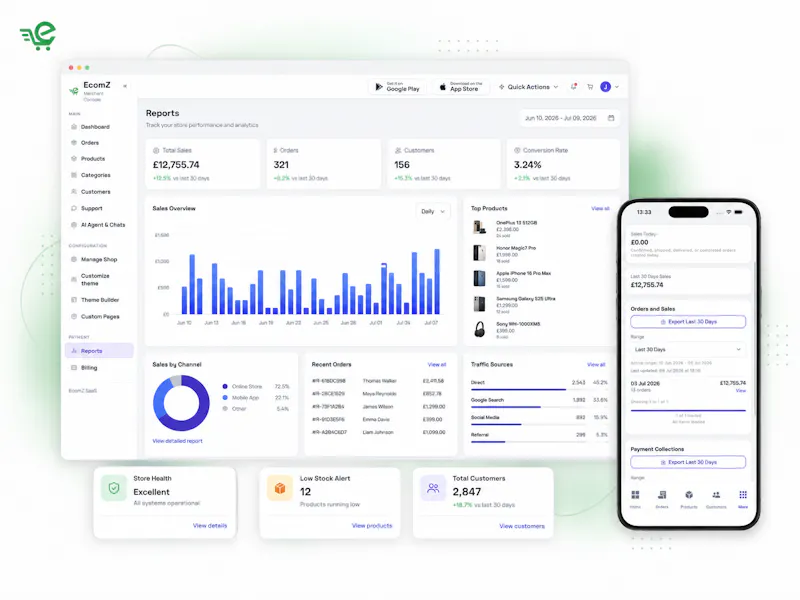 Ecomz AI Multi-Tenant SAAS Store Builder screenshot 33