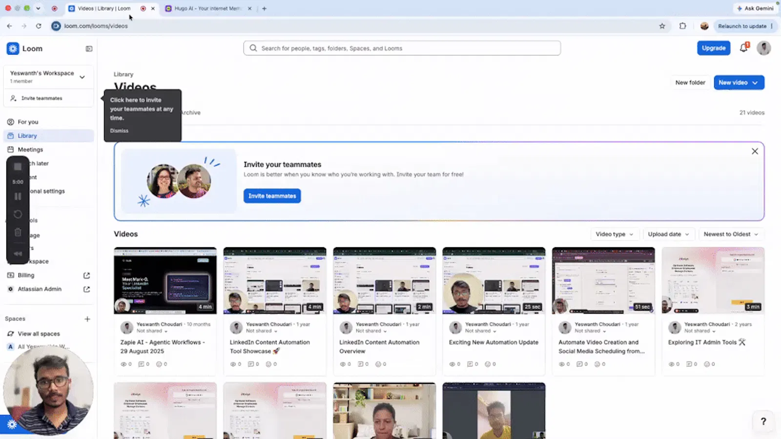 Hugo AI screenshot 1 (video preview)