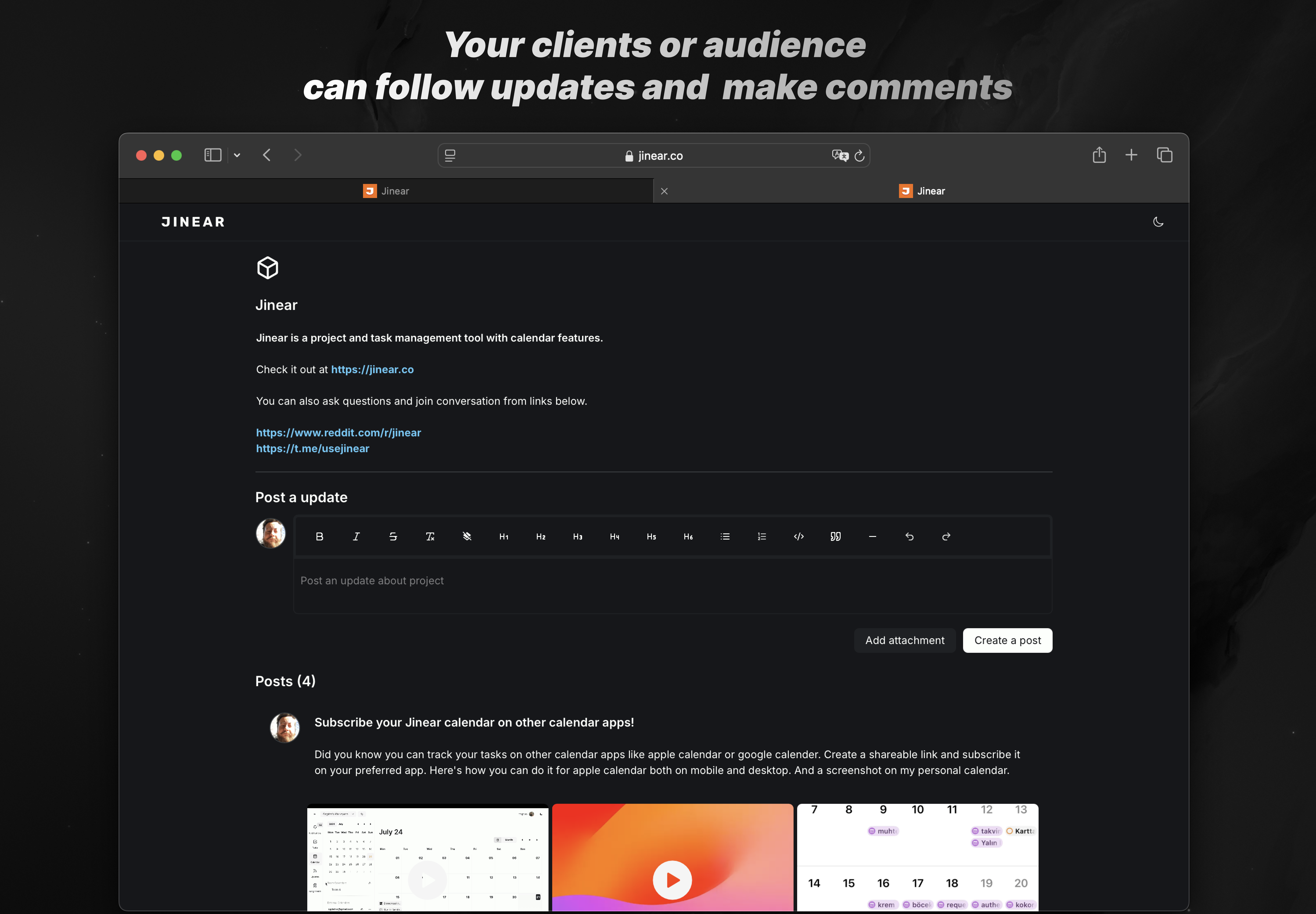 Jinear gallery image