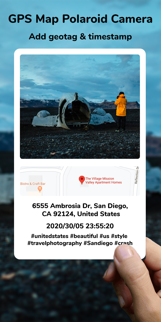 GPS Map Polaroid camera gallery image