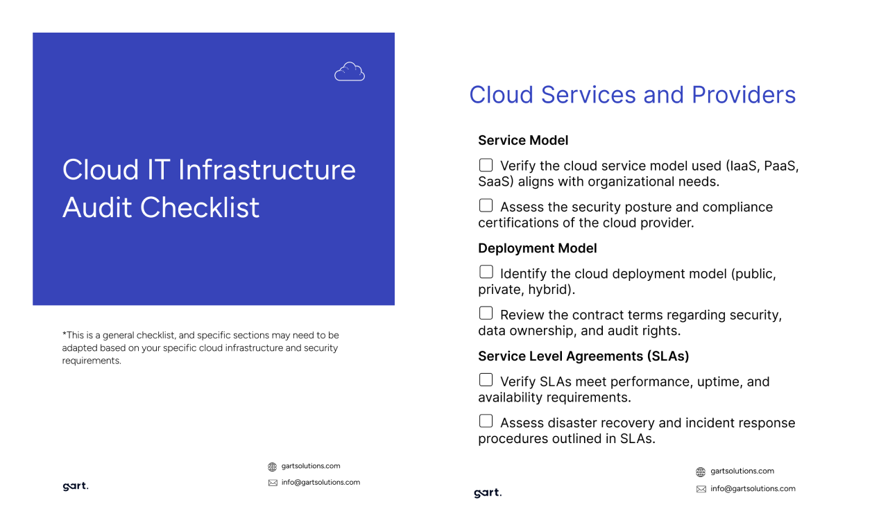 Elenco di controllo del cloud IT Infrastructure Audit media 3