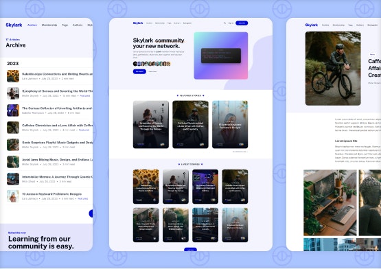 Mídia 1 de Ghost Blog Theme - Skylark