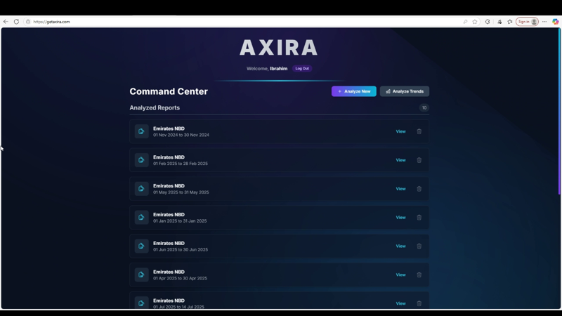 AXIRA-AI 재무 공동 부채 - 은행 진술을 현명한 재무 통찰력으로 전환하십시오. 미디어 9
