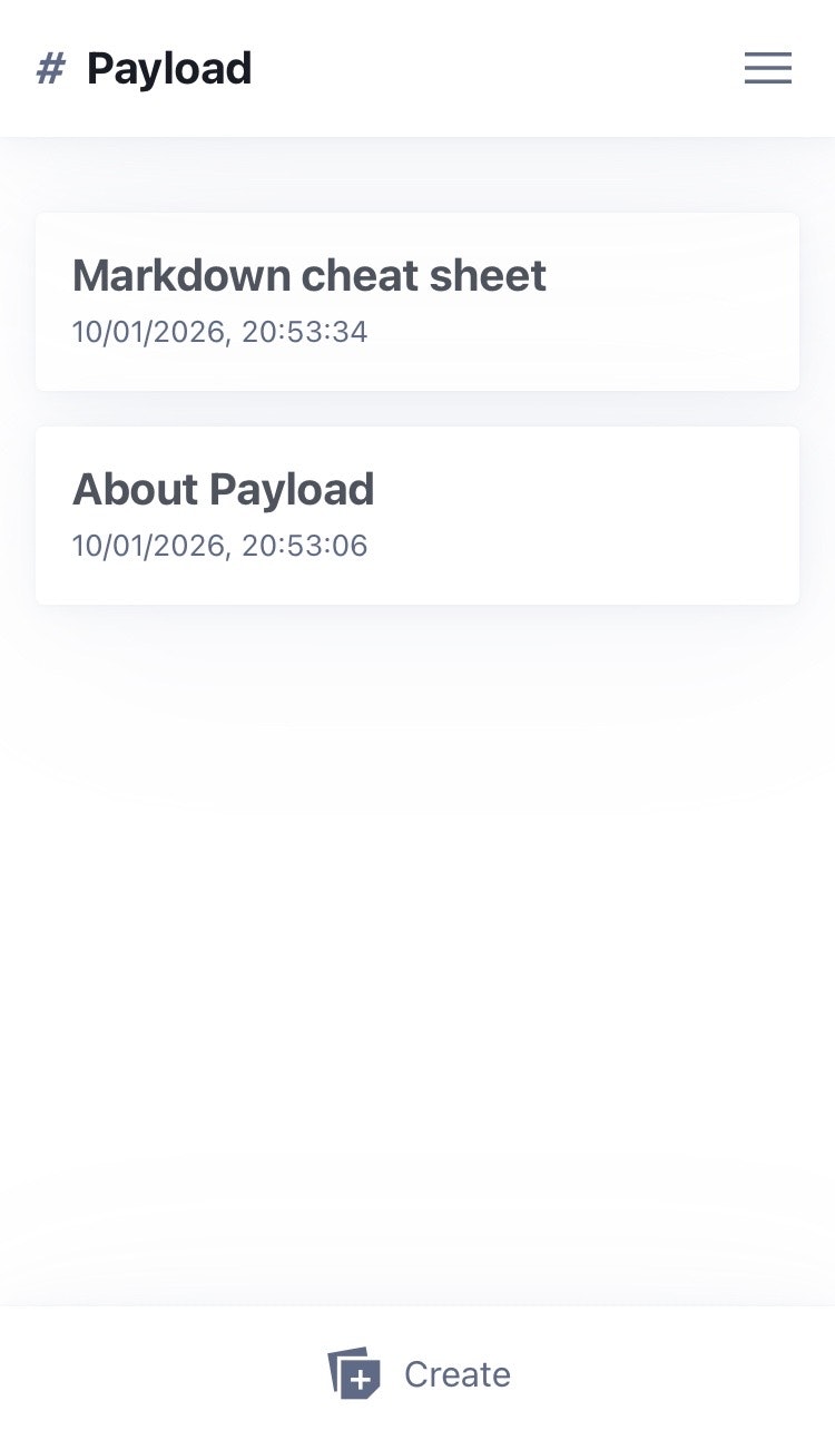 PayloadNotes gallery image
