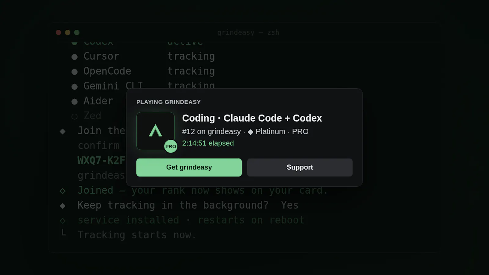 grindeasy · see what you're coding with screenshot 4