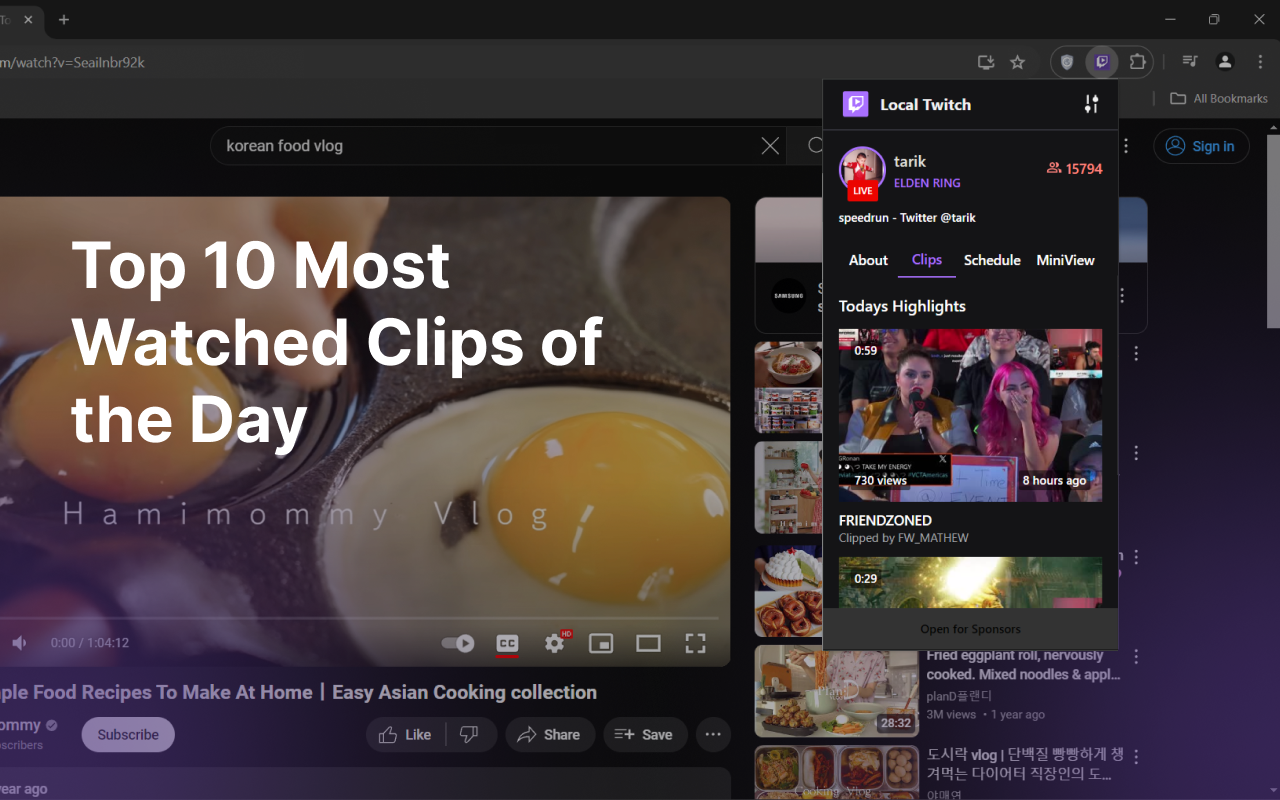 Twitch Live ovunque estensione Chrome media 5