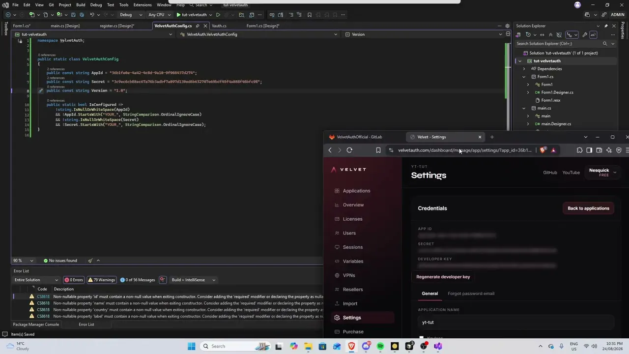 VelvetAuth — License keys & user auth gallery image