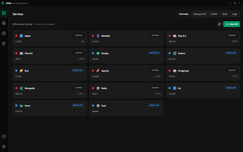 Orbit — Modern Local Development Env. screenshot 1