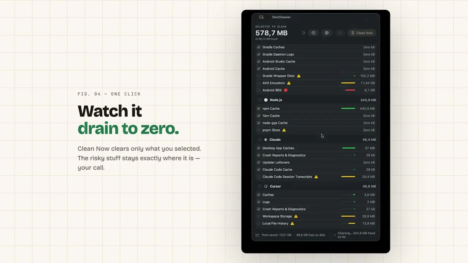 DevCleaner screenshot 1 (video preview)