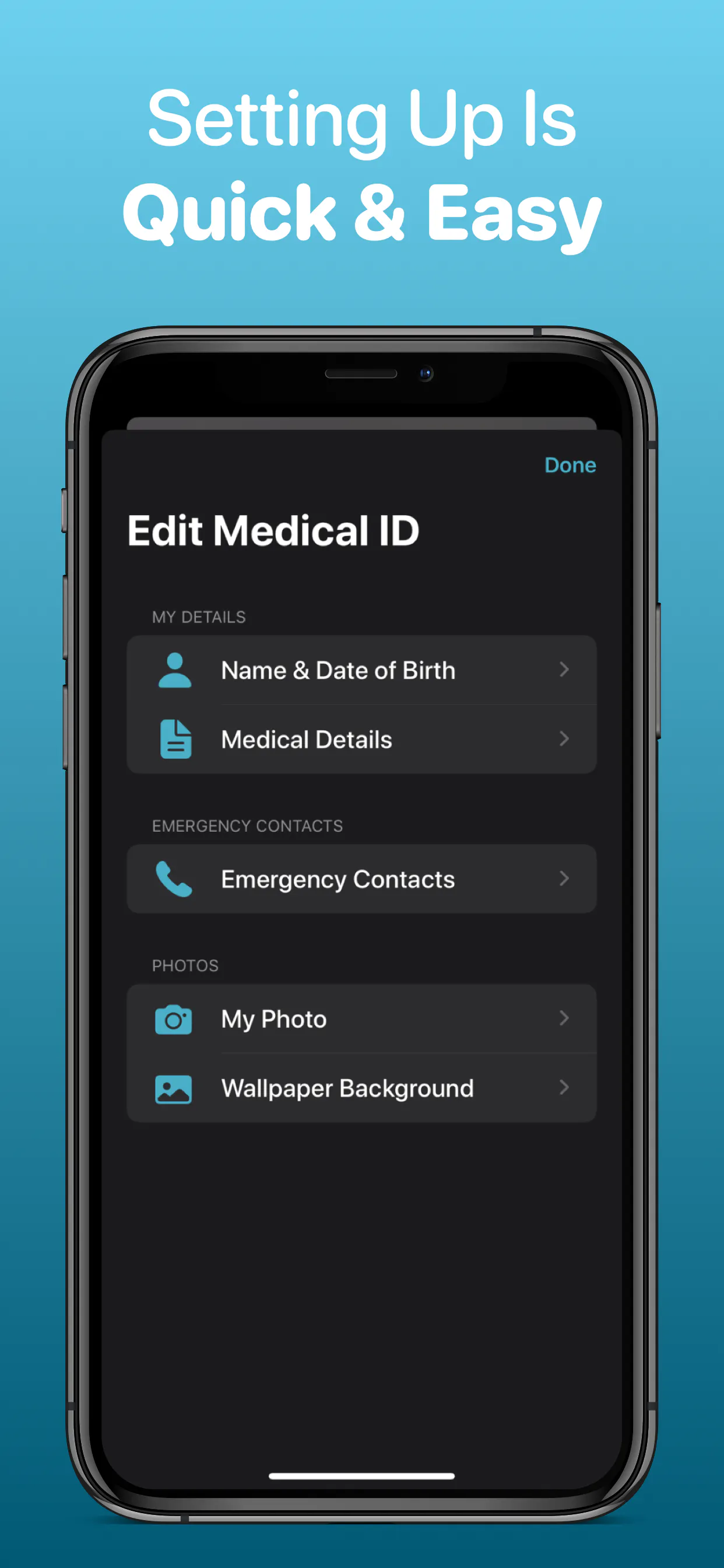 MediCall (6.0) - Lock Screen Medical ID gallery image
