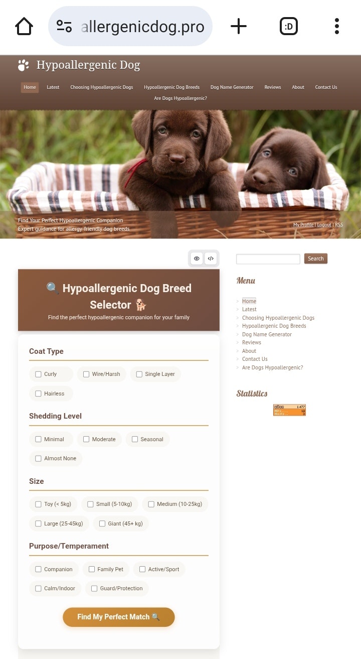 Hypoallergenic dog o... logo