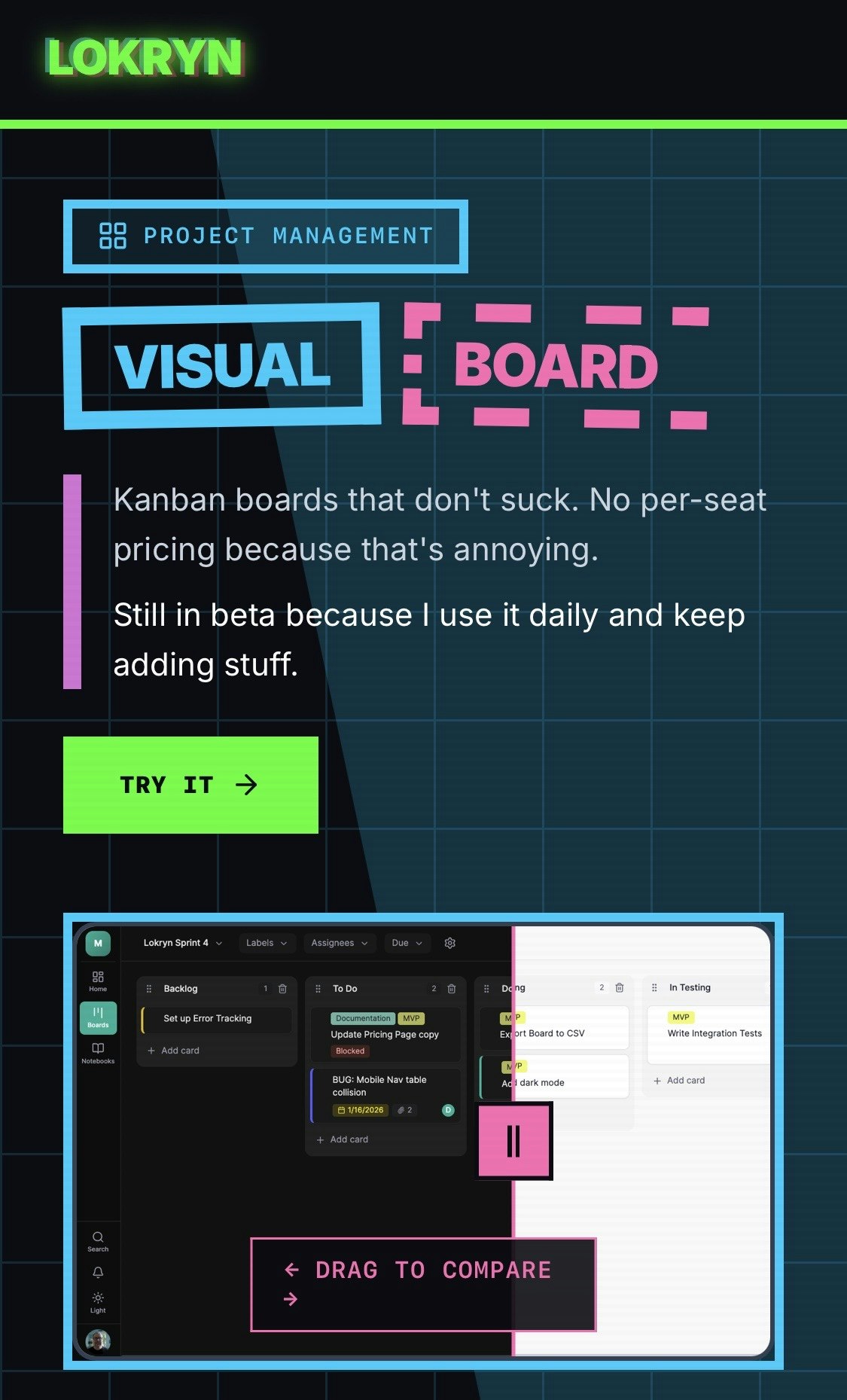 Lokryn - Main product screenshot demonstrating key features and user interface