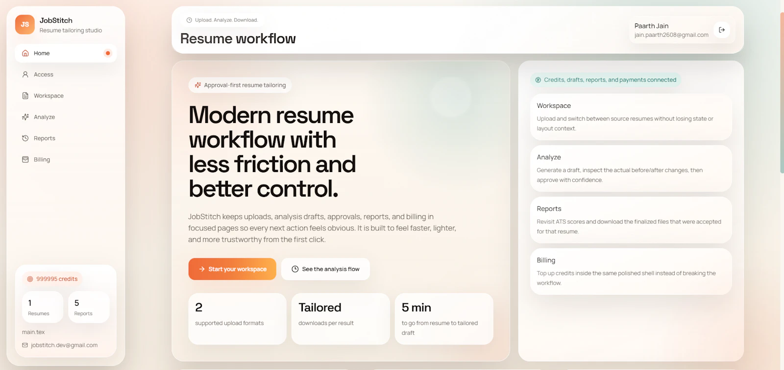 JobStitch screenshot 1