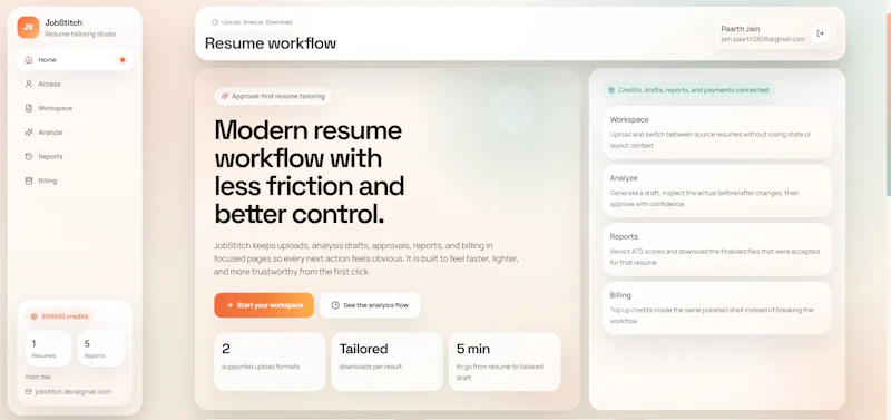 JobStitch screenshot 1