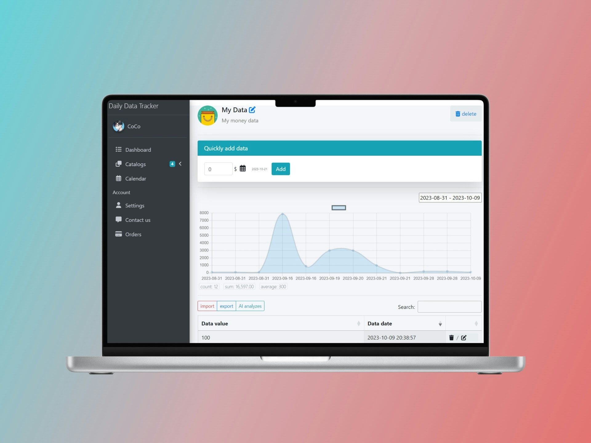 Daily Data Tracker gallery image