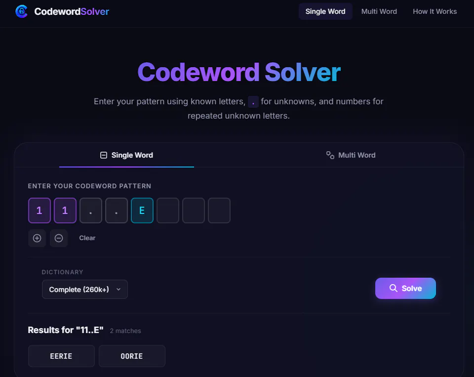 Codeword Solver gallery image