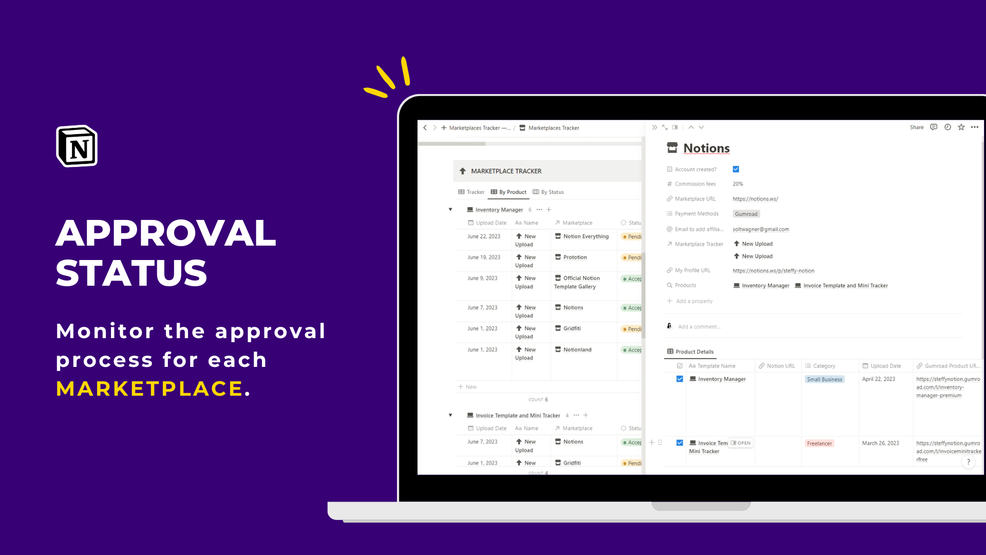 وسائط Marketplace Tracker لمبدعو الفكرة - قم بتحسين عملية نشر قالب مفهومك 4